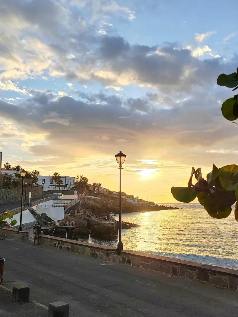 Atardecer sobre el pueblo